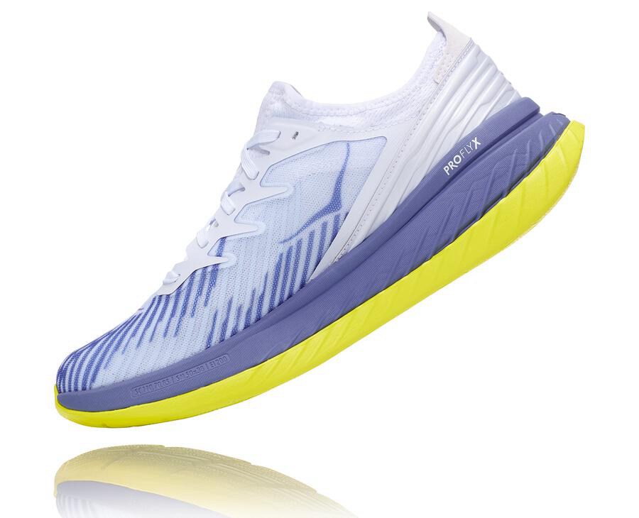 Tenis Hoka One One Feminino Branco/Azuis - Carbon X-Spe - 276-EWQOVL